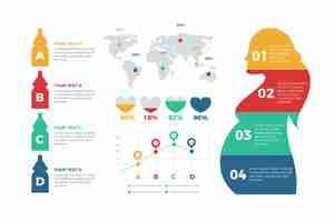 Free vector birth rate infographic concept