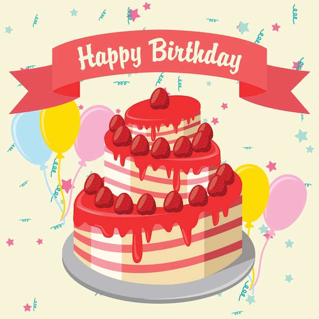 Free vector birthday background design