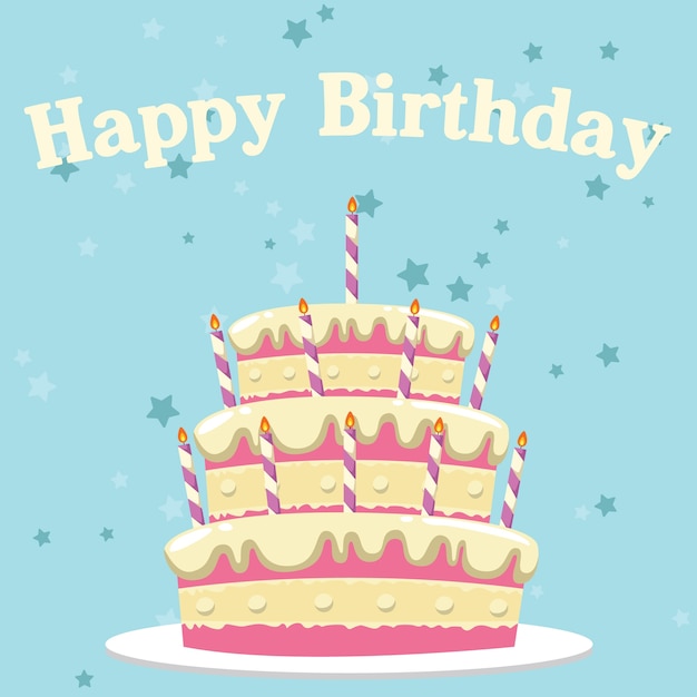 Free vector birthday background design