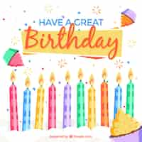 Free vector birthday background design