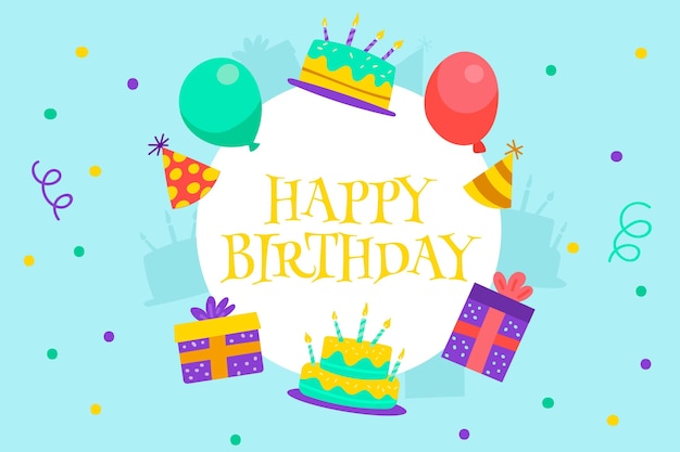 Free vector birthday background drawing