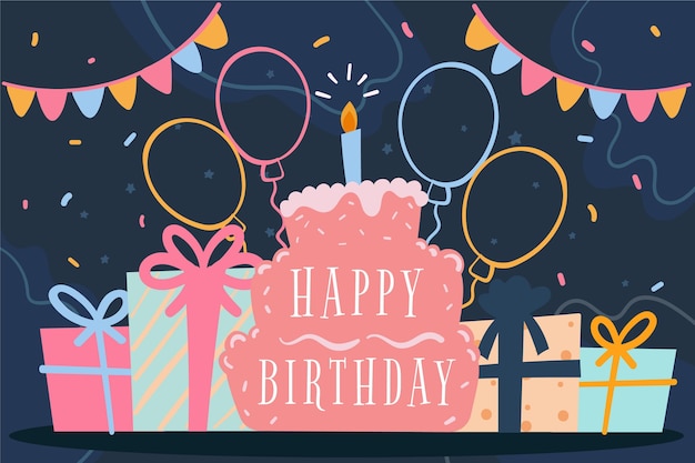 Free vector birthday background theme