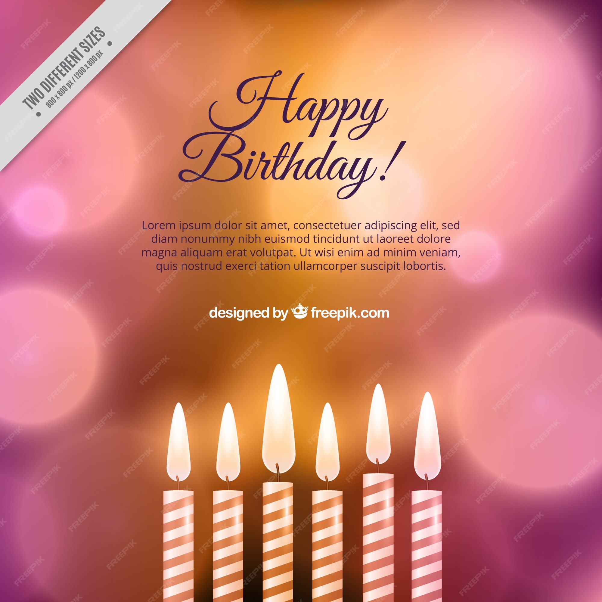 Free Vector | Birthday background with candles and blurred effect