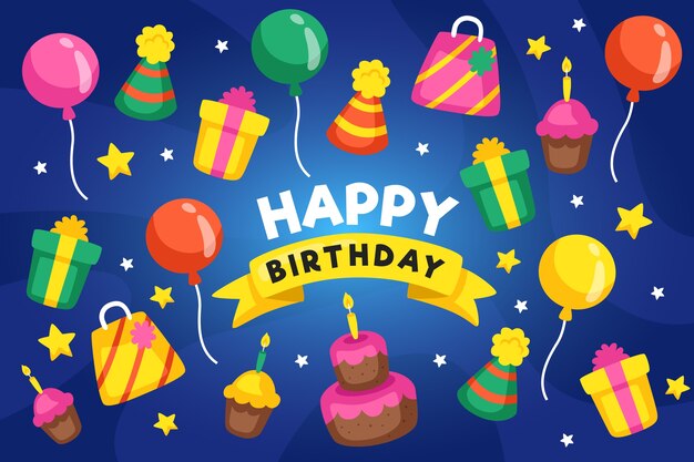 Free Vector | Happy 18th birthday background with realistic balloons