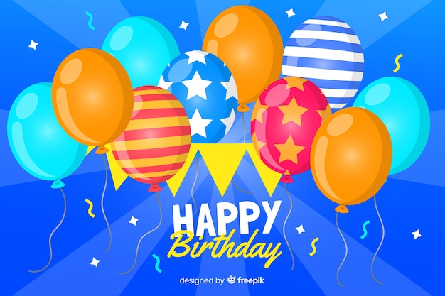 Free vector birthday balloons background