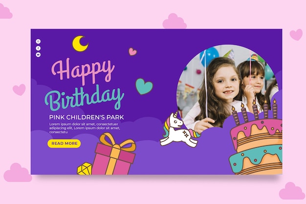 Birthday banner template