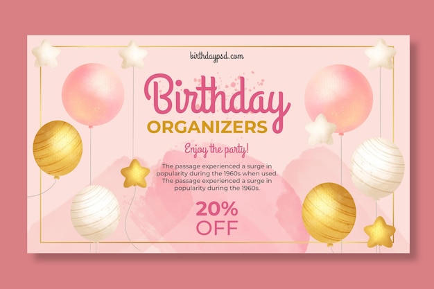 Free vector birthday banner template