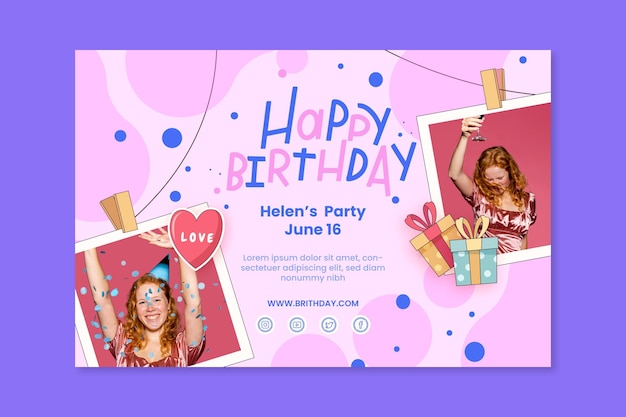 Free vector birthday banner template