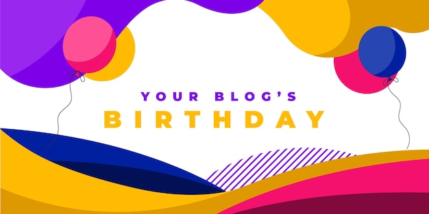 Birthday blog cover template