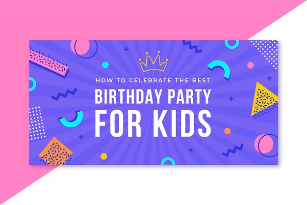 Birthday blog header template