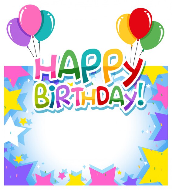 A birthday border template