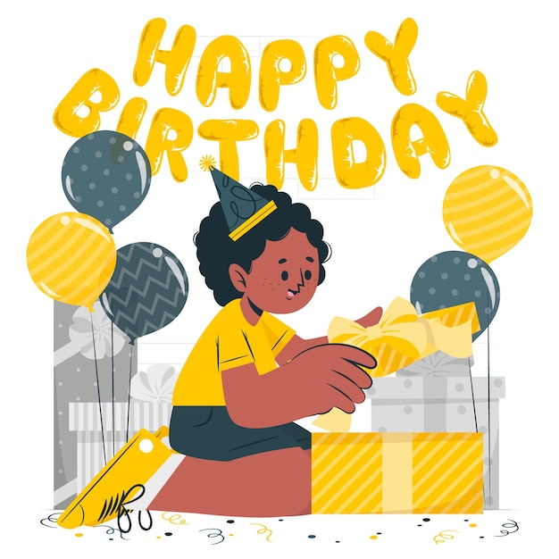 Free vector birthday boy concept illustration