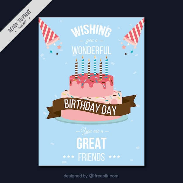 Birthday cake card