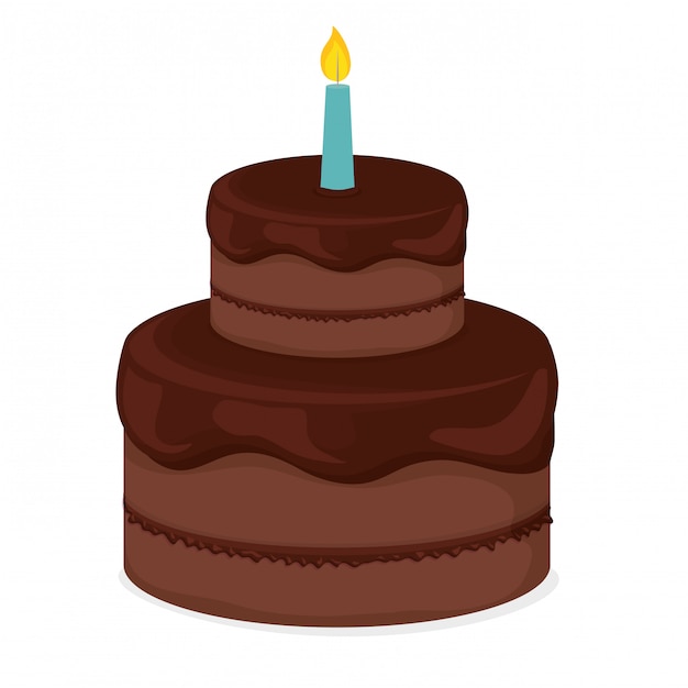 Vettore gratuito immagine clipart torta di compleanno