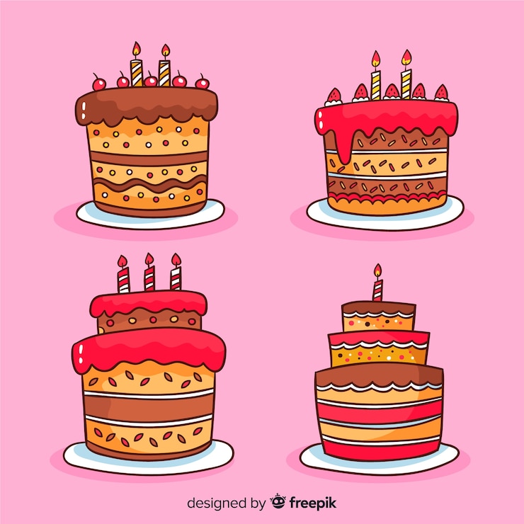 Free Vector birthday cake collection