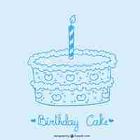 Free vector birthday cake drawing