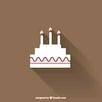 Бесплатное векторное изображение Торт ко дню рождения