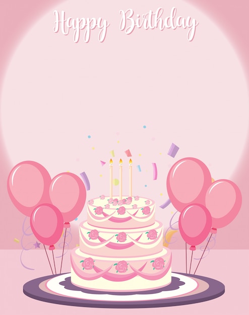 Free vector a birthday card template