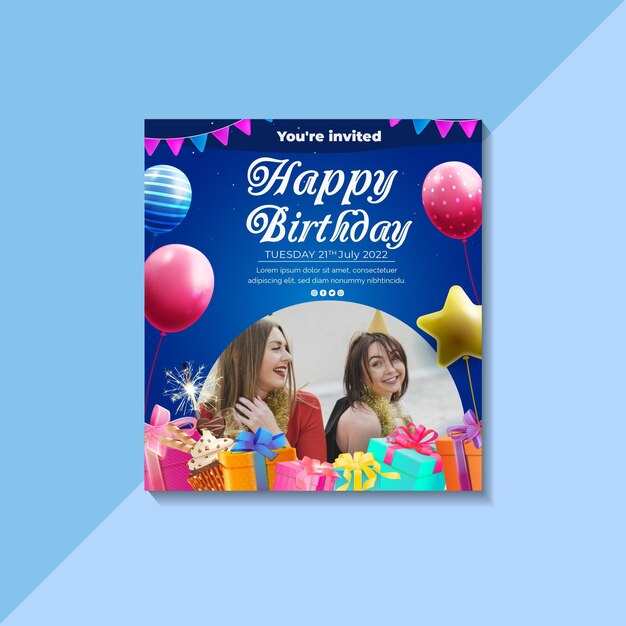 Birthday card template