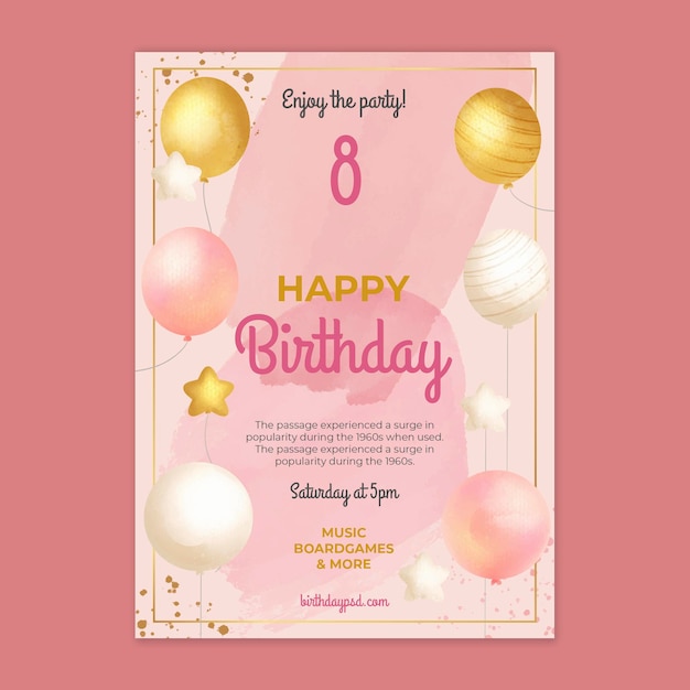 Birthday card template