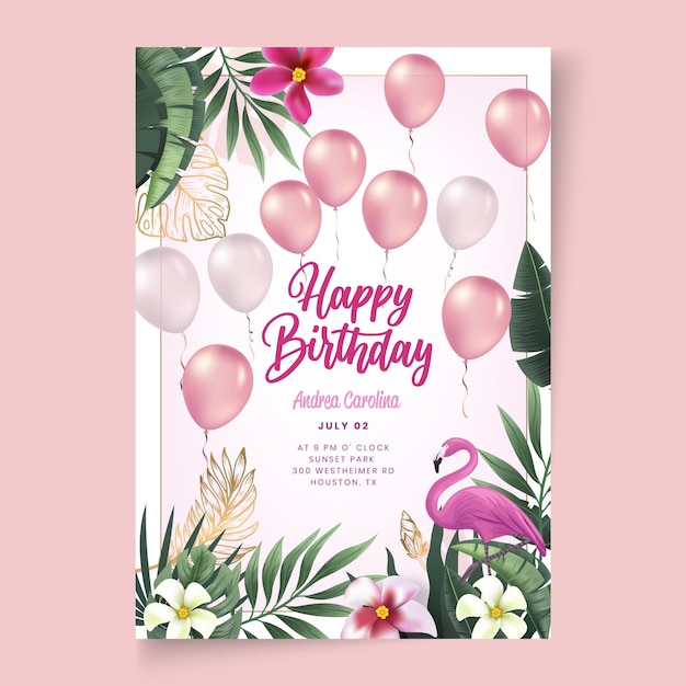 Birthday card template