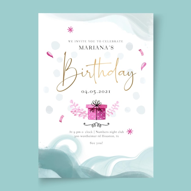 Birthday card template