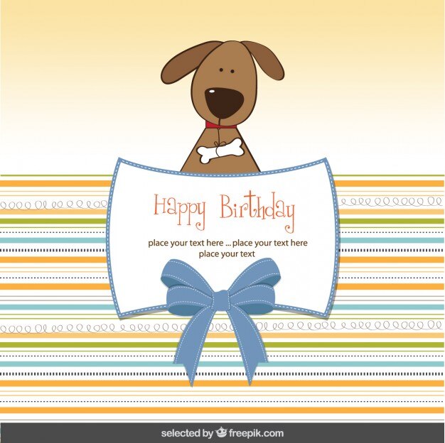 Birthday card with lovely dog