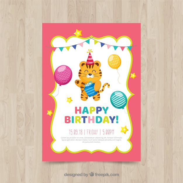 Free vector birthday card