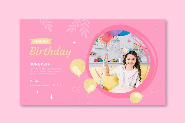 birthday celebration banner template