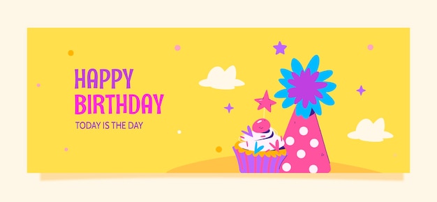 Birthday  celebration facebook cover template