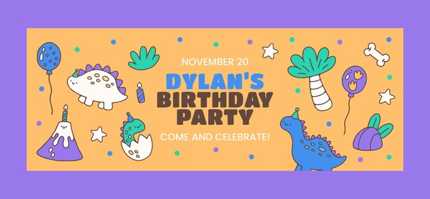 Birthday  celebration facebook cover template