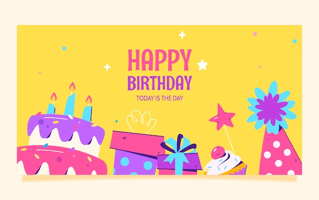 Birthday  celebration facebook post template