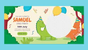 Free vector birthday celebration horizontal banner