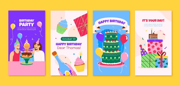 Birthday  celebration instagram stories