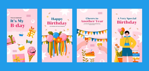 Birthday celebration instagram stories