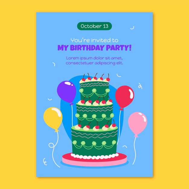 Birthday  celebration invitation template