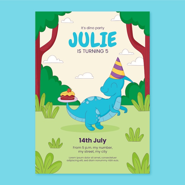 Free vector birthday celebration invitation template