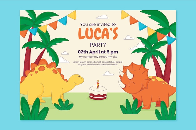 Free vector birthday celebration invitation template