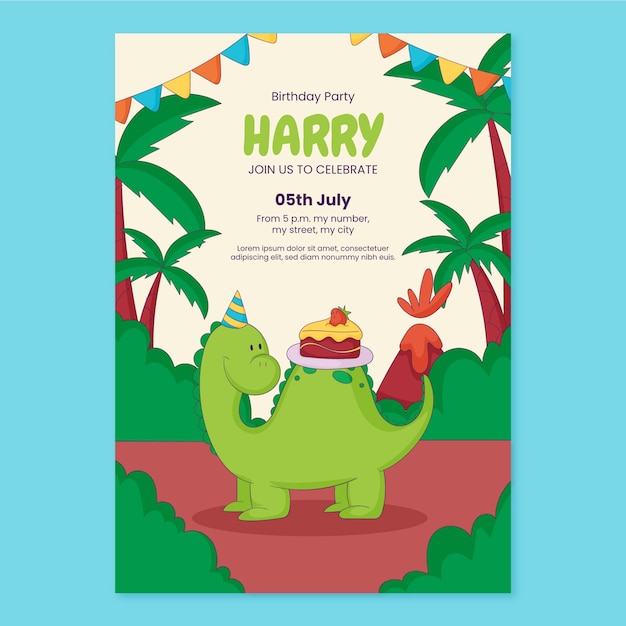 Free vector birthday celebration poster template