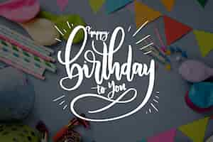 Free vector birthday celebration style for lettering