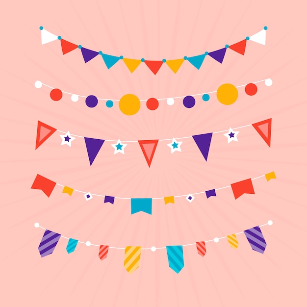 Free vector birthday decoration garland