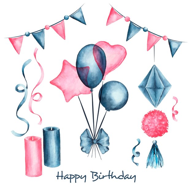 birthday decoration with colorful balloons