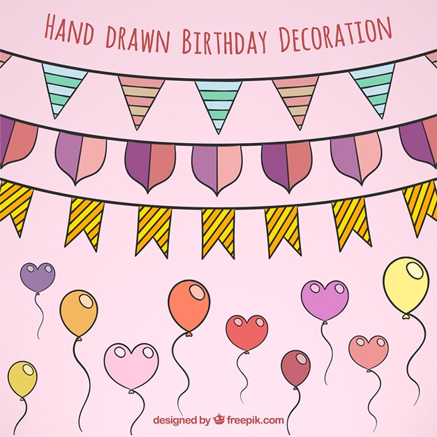 Free vector birthday decorations