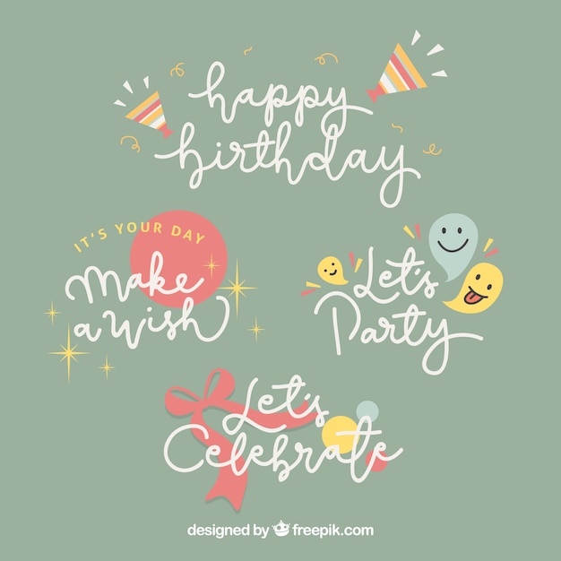 Free vector birthday designs collection