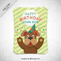 Free vector birthday dog card