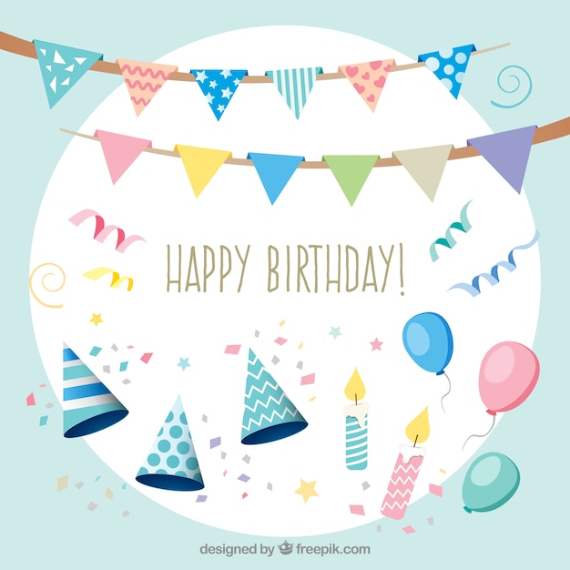 Free vector birthday elements collectio