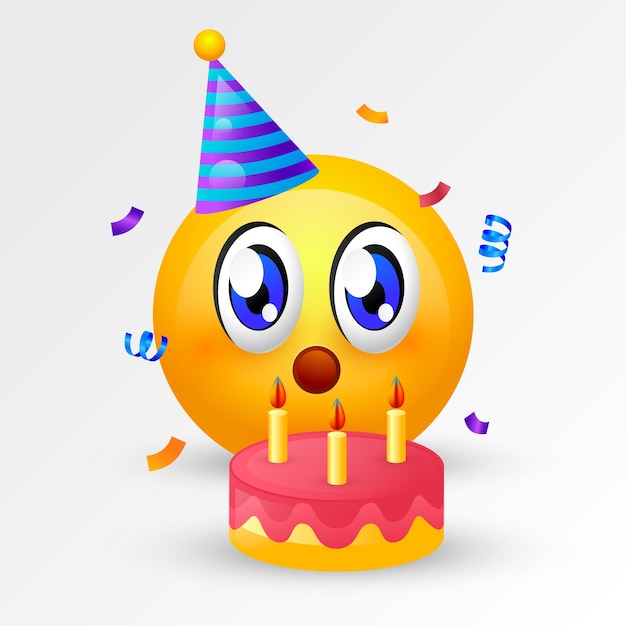 Birthday emoji illustration