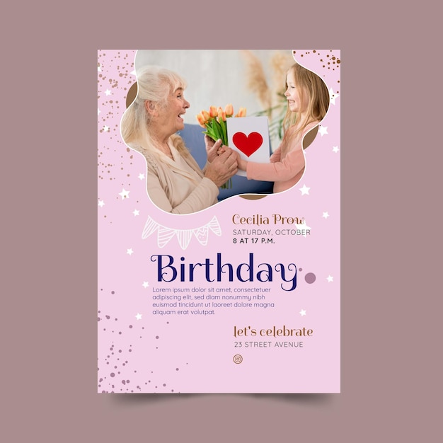 Birthday flyer template design