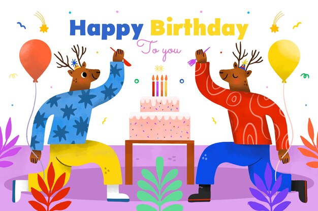 Free Vector birthday greeting background