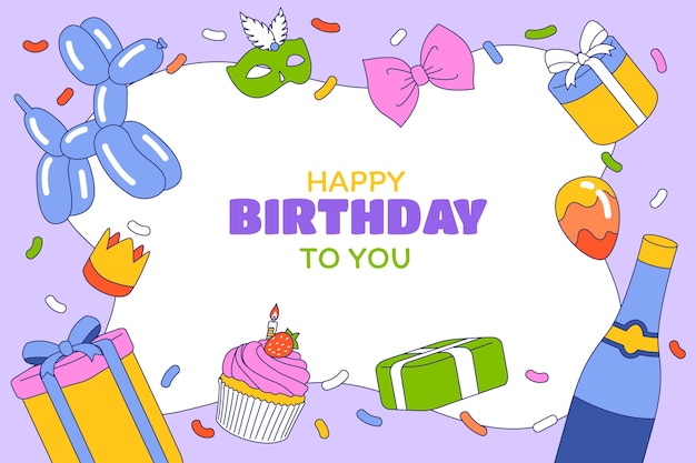 Free vector birthday greeting background